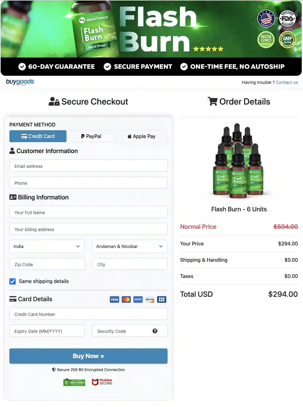 Flash Burn Order now